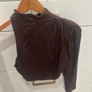 Zara Dark Brown Long Sleeve Top
